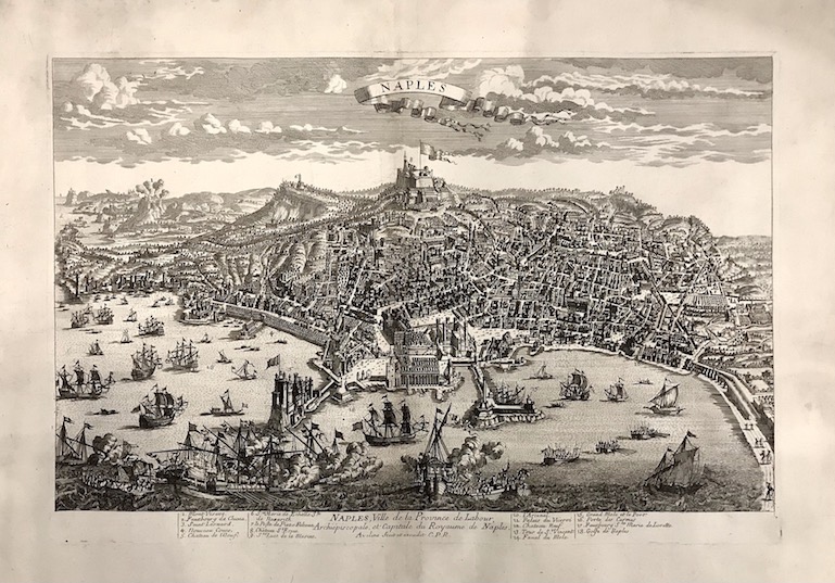 Aveline Pierre (1656-1722) Naples, Ville de la Province de Labour, Archiépiscopale, et Capitale du Royaume de Naples 1710 ca.  Parigi 